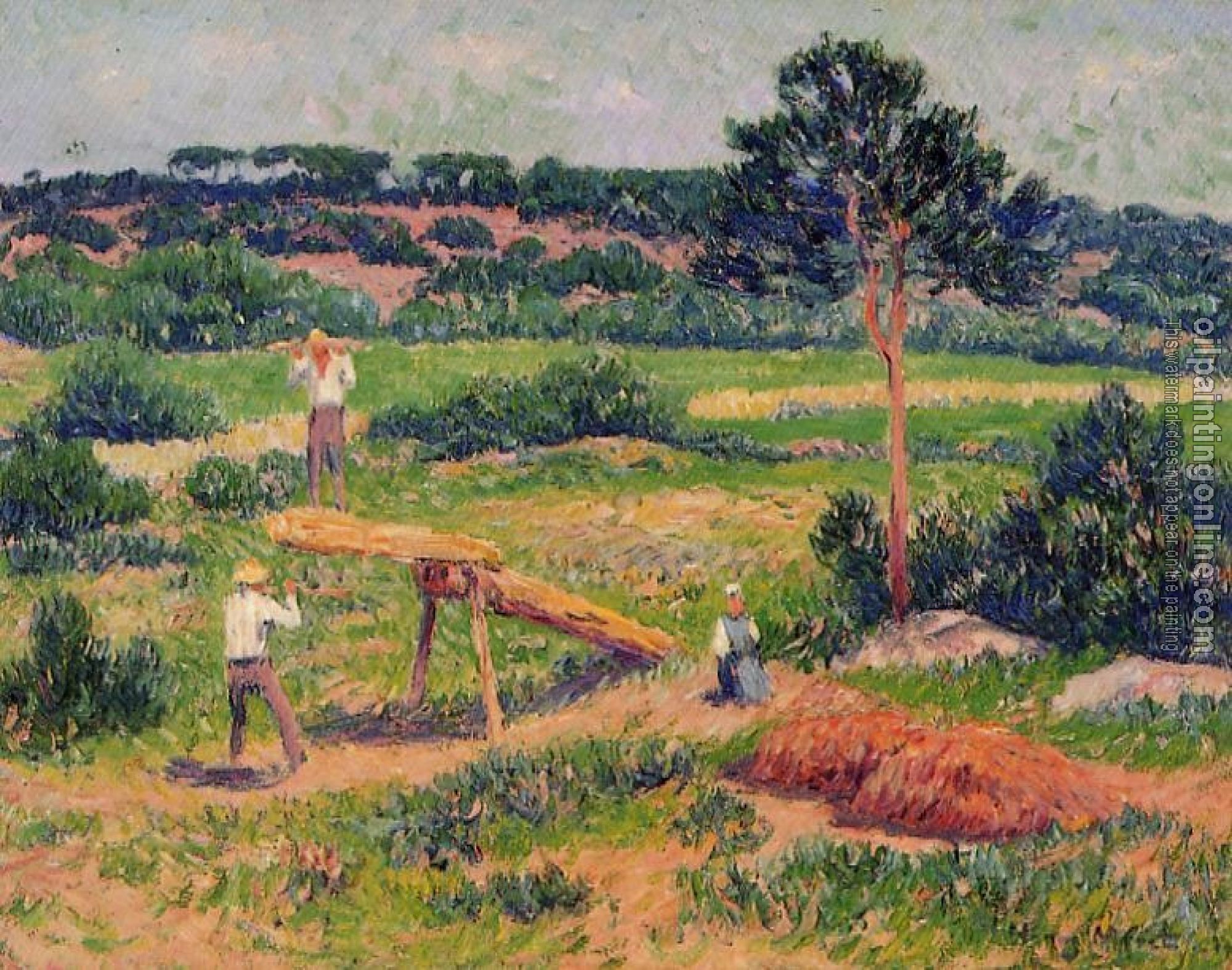 Moret, Henri - Bretons Working with Wood